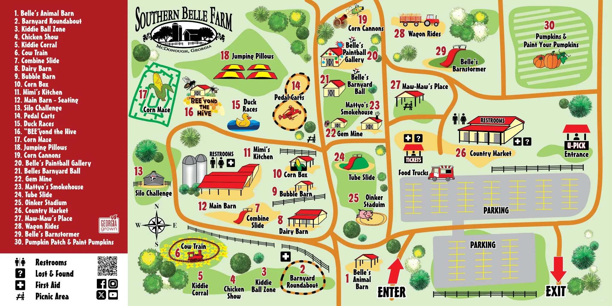 Map of Southern Belle Farm